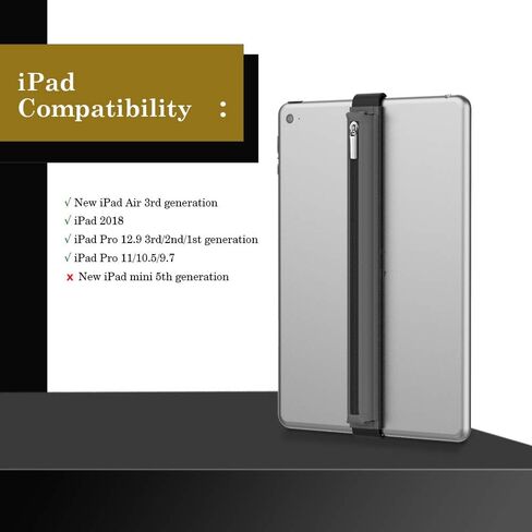 حافظة أقلام MoKo تناسب قلم Apple 1st/2nd، غطاء جراب بسحاب من جلد البولي يوريثان يناسب iPad الجديد الجيل العاشر 2022، iPad 9th/8th/7th Gen 10.2"، iPad Air 5th/4th Gen 10.9"، iPad 9.7"، Indigo in Kuwait