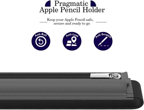 حافظة أقلام MoKo تناسب قلم Apple 1st/2nd، غطاء جراب بسحاب من جلد البولي يوريثان يناسب iPad الجديد الجيل العاشر 2022، iPad 9th/8th/7th Gen 10.2"، iPad Air 5th/4th Gen 10.9"، iPad 9.7"، Indigo in Kuwait