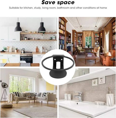 Wall Mount for Mini Speaker, Aluminum Alloy Speaker Hanger, with Install Screws, Stable and Safe, Save Space, Sturdy Metal Made Stand Holder for kitchen, study(Black) in Saudi Arabia