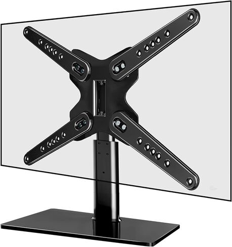 Universal Swivel TV Stand, Moochain Base Table Top TV Mount for 37-70 Inch Flat Curved TVs,Height Adjustable Tall TV Mount Stand with Tempered Glass Base,VESA 600x400mm Hold up to 110 lbs in Saudi Arabia
