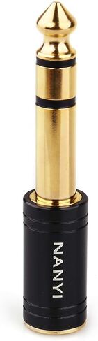 NANYI 1/4'' Male to 1/8'' Female Stereo Headphone Adapter Connect Cable, Upgrade 6.35mm Jack Stereo Socket Male to 3.5mm Jack Stereo Plug Female for Headphone, Amp Adapte, Black 1-Pack in Saudi Arabia