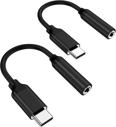 USB Type C to 3.5mm Female Headphone Jack Adapter（black）, USB C to Aux Audio Dongle Cable Cord Compatible with Pixel 4 3 2 XL, Samsung Galaxy S21 S20 Ultra S20+ Note 20 10 S10 S9 Plus for iPad Pro in Saudi Arabia
