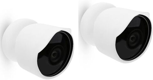 SOLUSTRE 2pcs Outdoor Camera Silicone Protector for Nest Weatherproof Security Camera Cover Design for Outdoor Easy Installation in Saudi Arabia