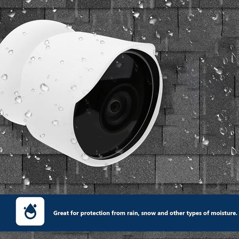 SOLUSTRE 2pcs Outdoor Camera Silicone Protector for Nest Weatherproof Security Camera Cover Design for Outdoor Easy Installation in Saudi Arabia