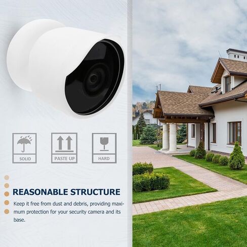 SOLUSTRE 2pcs Outdoor Camera Silicone Protector for Nest Weatherproof Security Camera Cover Design for Outdoor Easy Installation in Saudi Arabia