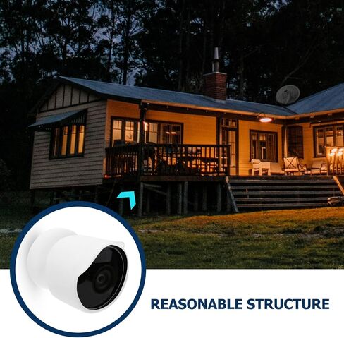 SOLUSTRE 2pcs Outdoor Camera Silicone Protector for Nest Weatherproof Security Camera Cover Design for Outdoor Easy Installation in Saudi Arabia