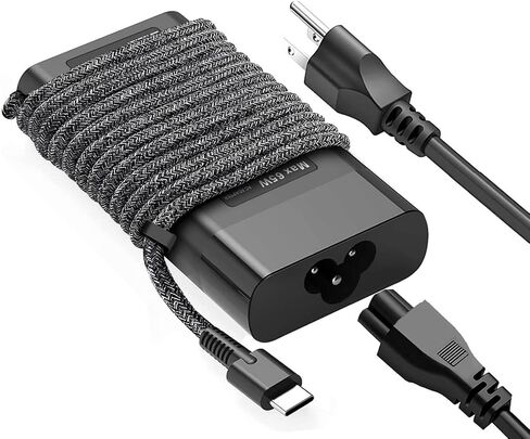شاحن DMKAOLLK Chromebook USB-C 65 وات رفيع لشاحن الكمبيوتر المحمول HP، بديل لشاحن HP Elitebook/Spectre/Envy x360/Elite X2/ProBook/Pavilion شاحن الكمبيوتر، شاحن سريع من النوع C محول الطاقة in Saudi Arabia