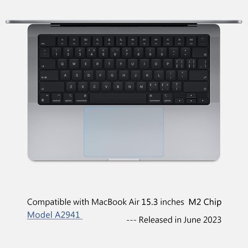 2 حزمة غطاء حماية لوحة اللمس لجهاز ماك بوك اير 2023 مقاس 15.3 بوصة A2941 مع شريحة M2 سطح غير لامع مقاوم للغبار ومضاد للخدش ملحقات غلاف الكمبيوتر المحمول (قطعتان) in Kuwait