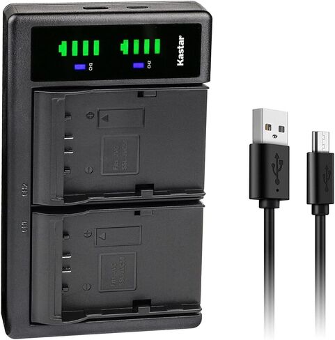 Kastar 2-Pack Battery and LTD2 USB Charger Replacement for JVC GY-HMQ10, GY-HMQ10E, GY-LS300, GY-LS300CHU, GY-HM200, GY-HM200U, GY-HM200HW, GY-HM200SP, GY-HM200SP Sports, GY-HM250 GY-HM250SP Cameras in Saudi Arabia