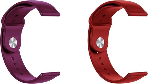 ONE ECHELON Quick Release Watch Band Compatible With Lotus Men's Digital 50039/1 Silicone Watch Strap with Button Lock, Pack of 2 (Purple and Red) in Kuwait