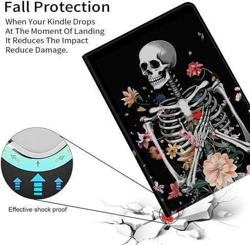 Case for All-New 6" Kindle (11th Generation 2022 Release), Slim PU Leather Cover with Auto Wake/Sleep for 6 inch Basic Kindle 2022 Release, Aesthetic Butterfly Moon in Kuwait