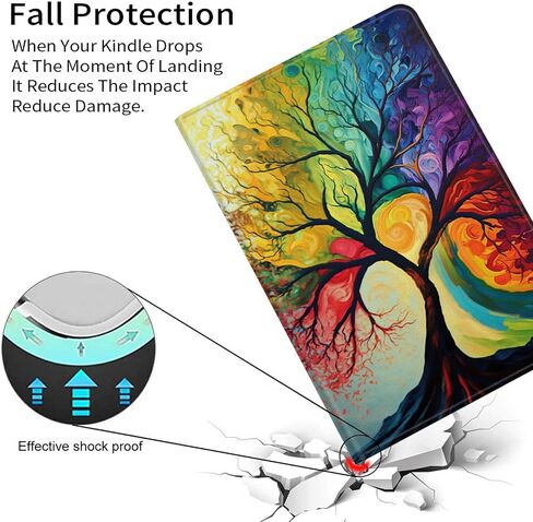 Case for All-New 6" Kindle (11th Generation 2022 Release), Slim PU Leather Cover with Auto Wake/Sleep for 6 inch Basic Kindle 2022 Release, Aesthetic Butterfly Moon in Kuwait