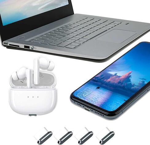 USB C Dust Plug, Type C Dust Cover Charging Port Cap 4 PCS with Cleaning Brush Black, Compatible with iPhone 17 16 15 Pro Max Plus Samsung S25 S24 Ultra, Anti Lost Phone Accessory Protector in Kuwait