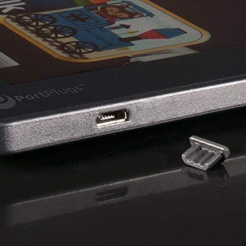 مقابس PortPlugs المضادة للغبار (5 أزواج) لأجهزة Android Micro USB ومقبس سماعة أذن 3.5 مم - حماية من الرذاذ والأوساخ والوبر، مجموعة سدادات الغبار مع مزيل بطاقة SIM (أسود) in Saudi Arabia