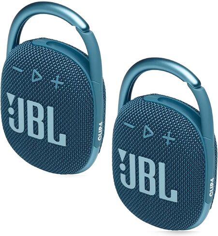 2 Pack JBL Clip 4 Waterproof Wireless Audio Bluetooth Speaker Bundle (Black) in Saudi Arabia