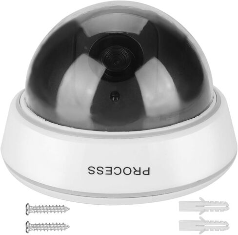Dummy Security Camera, Fake Dome Shaped Home Security Surveillance Camera with Simulated IR Flashing Red Lights - Indoor And Outdoor Use, For Homes & Business in Saudi Arabia
