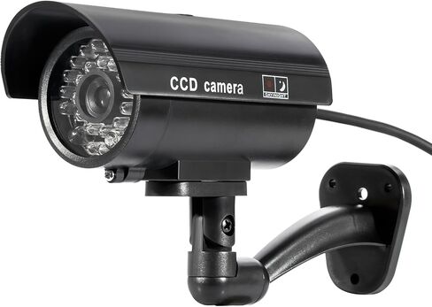 كاميرا Fuers وهمية، TL-2600 مقاومة للماء للاستخدام الخارجي/الداخلي، كاميرا مراقبة محاكاة رصاصة مع ضوء LED وامض، أسود in Kuwait