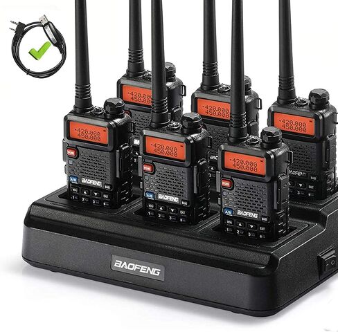 BAOFENG GT-5R Dual Band Ham Radio Handheld, FCC-Compliant Version of UV-5R | UHF VHF Walkie Talkie for Adults, Clean Spurious Emission, with 1800mAh Battery, Earpiece, 128CH, VOX, FM, CHIRP Compatible in Saudi Arabia