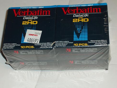20 قطعة من الأقراص الصغيرة المنسقة من IBM Verbatim DataLife MF 2HD مقاس 3.5 بوصة. in Saudi Arabia