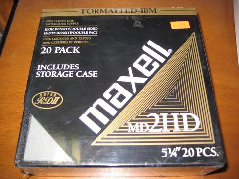 Maxell MD2HD 5 1/4 inch Mini Floppy Disks 20 Pack in Saudi Arabia