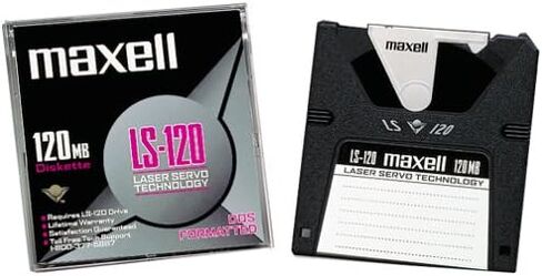 ماكسيل LS-120 120MB Diskette - سوبر ديسك - يتطلب LS-120 قرص سوبر ديسك - نظام تشغيل ويندوز دوس in Saudi Arabia