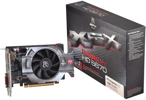 بطاقة فيديو XFX HD6670 800M 1 جيجا DDR5 DP HDMI DVI PCI-E - HD667XZWF4 in Kuwait