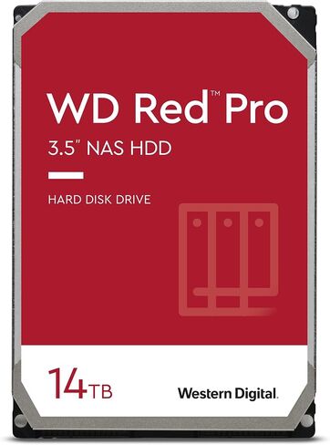 Western Digital 14TB WD Red Pro NAS Internal Hard Drive HDD - 7200 RPM, SATA 6 Gb/s, CMR, 512 MB Cache, 3.5" -WD142KFGX in Saudi Arabia