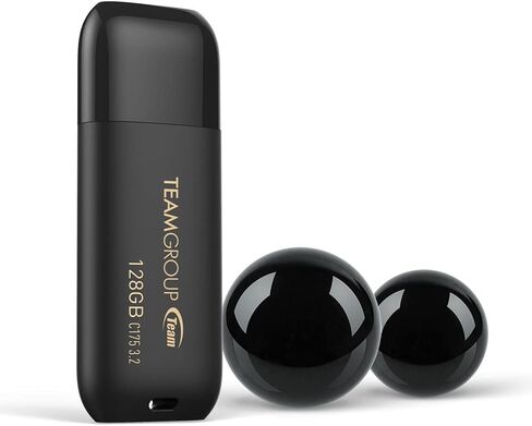 TEAMGROUP C175 128GB 2 Pack USB 3.2 Gen 1 (USB 3.1/3.0) قراءة محرك فلاش الإبهام بسرعة 100 ميجابايت/ثانية، شريحة ذاكرة تخزين البيانات الخارجية متوافقة مع الكمبيوتر/الكمبيوتر المحمول أسود غير لامع TC1753128GB22 in Kuwait