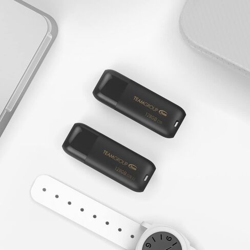 TEAMGROUP C175 128GB 2 Pack USB 3.2 Gen 1 (USB 3.1/3.0) قراءة محرك فلاش الإبهام بسرعة 100 ميجابايت/ثانية، شريحة ذاكرة تخزين البيانات الخارجية متوافقة مع الكمبيوتر/الكمبيوتر المحمول أسود غير لامع TC1753128GB22 in Kuwait