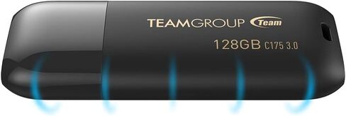 TEAMGROUP C175 128GB 2 Pack USB 3.2 Gen 1 (USB 3.1/3.0) قراءة محرك فلاش الإبهام بسرعة 100 ميجابايت/ثانية، شريحة ذاكرة تخزين البيانات الخارجية متوافقة مع الكمبيوتر/الكمبيوتر المحمول أسود غير لامع TC1753128GB22 in Kuwait