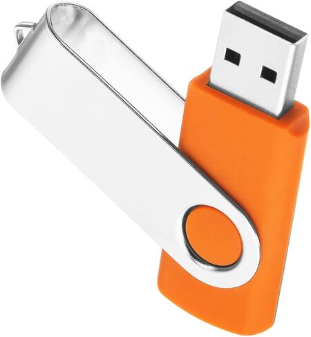 EASTBULL 5 Pack of 4GB USB 2.0 Flash Drives with 5 USB-C Adapters and Keychains, High Speed USB Drives 360 Rotatable Swivel Thumb Drives 4GB (5Pcs, Black) in Kuwait