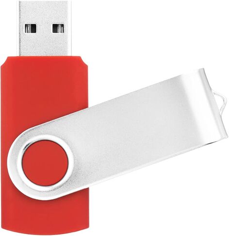 EASTBULL 5 عبوات من محركات أقراص USB 2.0 بسعة 4 جيجابايت مع 5 محولات USB-C وسلاسل مفاتيح، محركات أقراص USB عالية السرعة 360 محرك إبهام دوار قابل للدوران 4 جيجابايت (5 قطع، أسود) in Kuwait