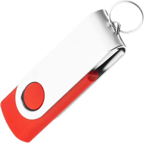 EASTBULL 5 عبوات من محركات أقراص USB 2.0 بسعة 4 جيجابايت مع 5 محولات USB-C وسلاسل مفاتيح، محركات أقراص USB عالية السرعة 360 محرك إبهام دوار قابل للدوران 4 جيجابايت (5 قطع، أسود) in Kuwait