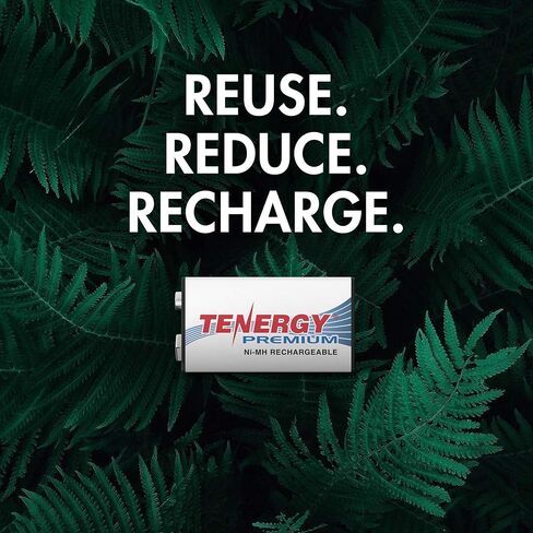 Tenergy TN141 2 Bay 9V Smart Charger with 2 Pack of Premium 9V NiMH 250mAh Rechargeable Batteries in Kuwait