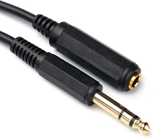 Disino 1/4 Inch Male to Female Stereo Extension Cable Gold Plated Quarter inch Headphone Extension Cable Cord- 6FT/1.8 Meters in Saudi Arabia