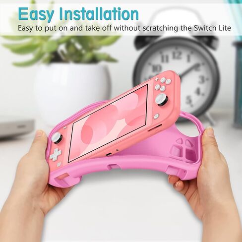 Fintie Case for Nintendo Switch Lite 2019 - Kids Friendly [Ultralight] [Shockproof] Anti-Scratch Protective Cover w/Ergonomic Grip Comfortable Grip Case for Switch Lite Console, Living Coral in Saudi Arabia