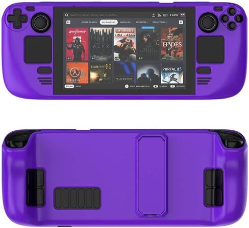 Protective Cover Case for Steam Deck,Game Console Accessories,Gaming Handheld Controller Hard Shell with Stand,Drop Protection Grip Case (Red) in Saudi Arabia
