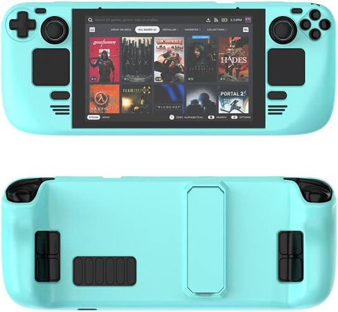 Protective Cover Case for Steam Deck,Game Console Accessories,Gaming Handheld Controller Hard Shell with Stand,Drop Protection Grip Case (Red) in Saudi Arabia