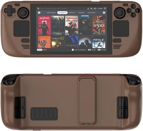 Protective Cover Case for Steam Deck,Game Console Accessories,Gaming Handheld Controller Hard Shell with Stand,Drop Protection Grip Case (Red) in Saudi Arabia