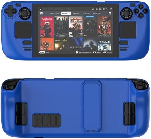 Protective Cover Case for Steam Deck,Game Console Accessories,Gaming Handheld Controller Hard Shell with Stand,Drop Protection Grip Case (Red) in Saudi Arabia