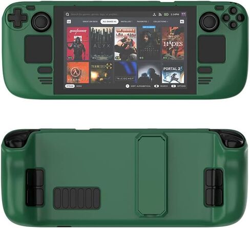 Protective Cover Case for Steam Deck,Game Console Accessories,Gaming Handheld Controller Hard Shell with Stand,Drop Protection Grip Case (Red) in Saudi Arabia