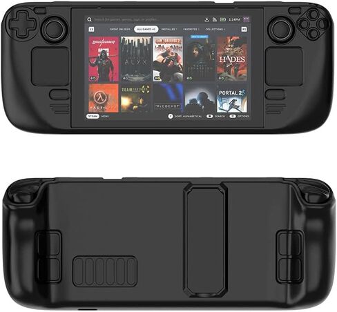 Protective Cover Case for Steam Deck,Game Console Accessories,Gaming Handheld Controller Hard Shell with Stand,Drop Protection Grip Case (Red) in Saudi Arabia