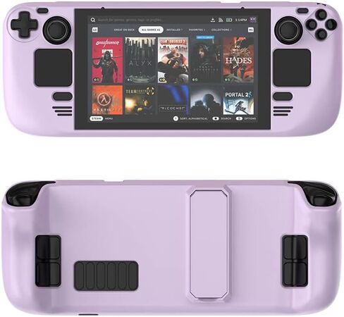 Protective Cover Case for Steam Deck,Game Console Accessories,Gaming Handheld Controller Hard Shell with Stand,Drop Protection Grip Case (Red) in Saudi Arabia