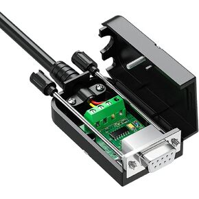JUXINICE RS232 to RS485 Adapter,RS232 Serial DB9 to RS485 bidirectional Conversion Adapter Integrated Shell-Black with Bolts Tail Pipes in Saudi Arabia