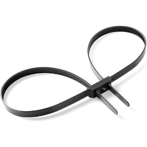 Length: 35.4" Flex Cuffs, 10Pcs Heavy Duty Zip Tie Handcuffs Restraint Disposable Police Nylon Double Cuffs with UV & Heat Resistant, 250 lbs Tensile Strength - Black