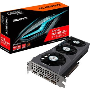 جيجابايت بطاقة رسومات راديون RX 6600 XT ايجل 8G، نظام تبريد ويندفورس 3X، ذاكرة GDDR6 سعة 8GB 128 بت، بطاقة فيديو GV-R66XTEAGLE-8GD in Saudi Arabia