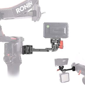 Weebill S/DJI RSC2 Gimbal Monitor Mount, Extension Plate Ronin S Accessories with 1/4 Thread Cold Shoe Mount Smartphone Clamp Compatible with DJI Ronin S/SC/RS2/RSC2/Zhiyun Crane 3/2S/Weebill S/Lab in Kuwait