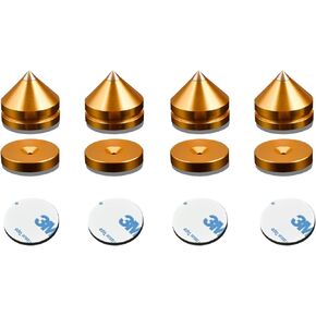 Hi-end Speaker Isolators Stand Feet Base Mats HiFi Speaker Spike Pads Aluminum Shock Absorber Vibration Dampener Audio Resonance Reducer for Subwoofer CD Record Player Amplifier Turntables