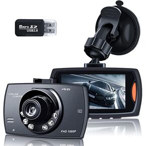 كاميرا لوحة القيادة Dash Cam مع قارئ بطاقات، كاميرا X2 Dash للسيارة، رؤية ليلية، FHD 1080P، كاميرا لوحة القيادة للسيارة مع تسجيل حلقي، مستشعر G، زاوية 170 درجة، دعم مراقبة الحديقة TF 32 جيجابايت in Kuwait