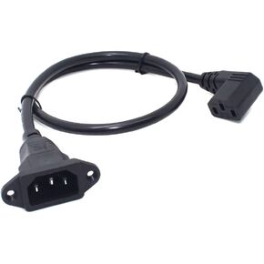 PDU UPS Power Cord Cable 100-250V IEC-320-C14 to IEC-320-C13 Power Cord M-F with Switch 1ft/30cm